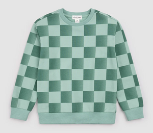 Miles The Label - Turquoise Check Sweatshirt|194081