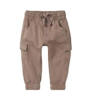 Cotton Twill Cargo Jogger - Mushroom|164269