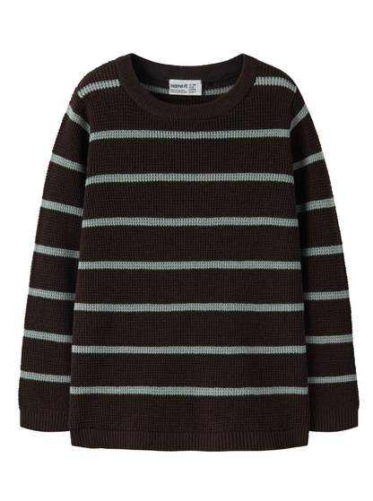 Name It - Mint Chocolate Striped Sweater|233257