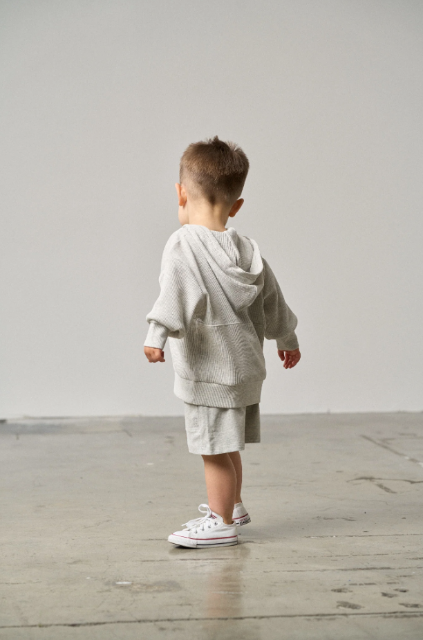 Little Bipsy - Waffle Hoodie - Light Heather Grey|142502