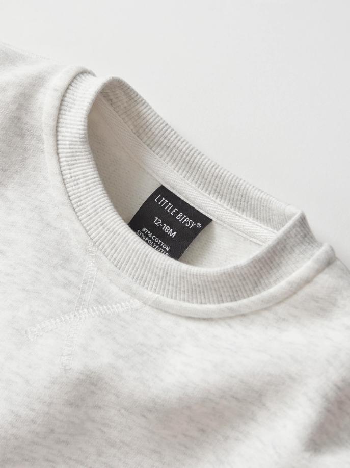 Little Bipsy Elevated Crewneck - Light Heather Grey|116147