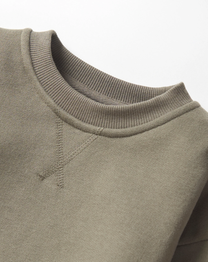 Little Bipsy Elevated Crewneck - Army Green|116127