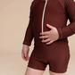 Roco Swim - Zip Up Rashguard W Brown|88532