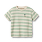 Wheat - T-shirt S/S Liam Mint Stripe|191237