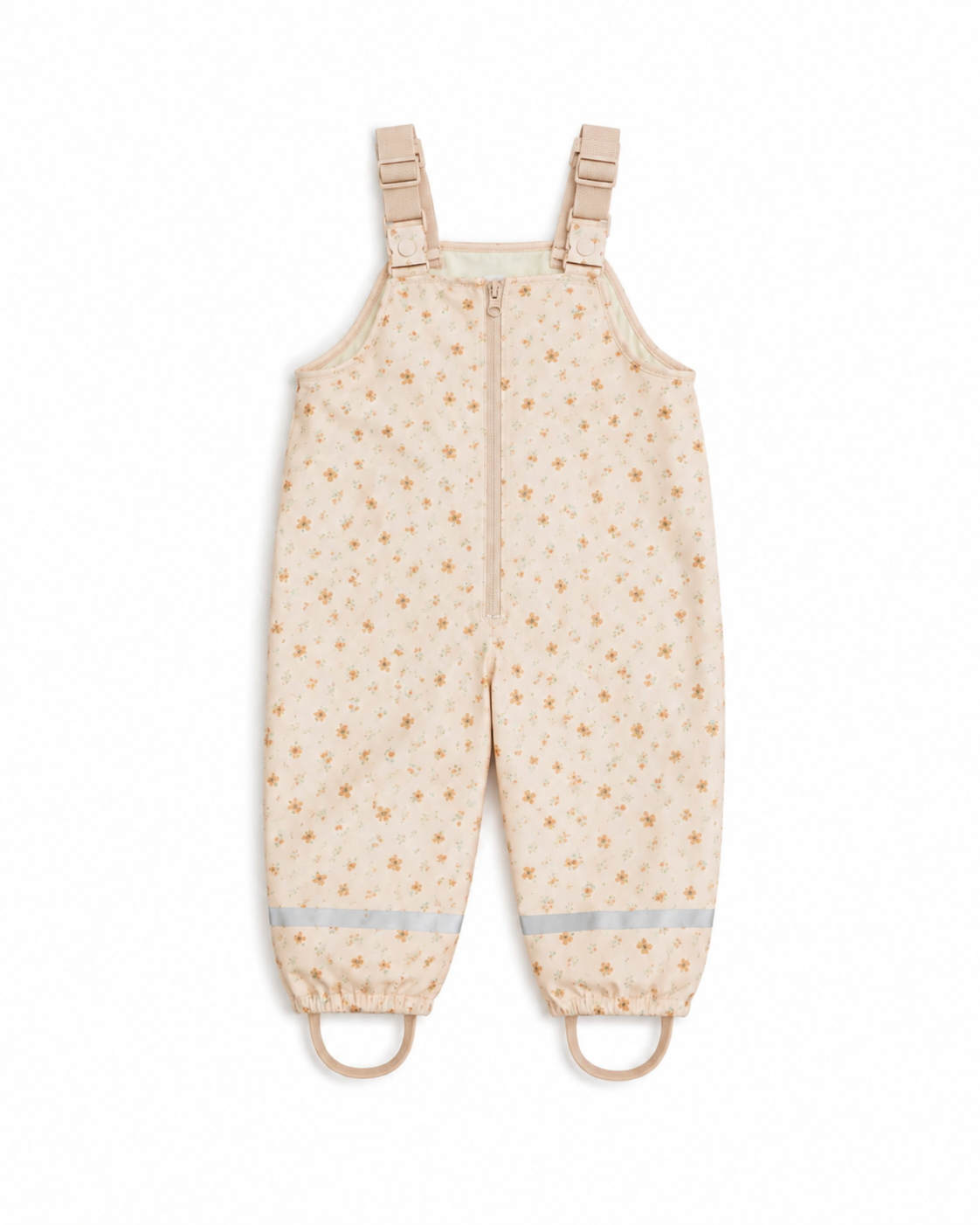 Roobear - Fleece-Lined Overalls Floral - 6-12M