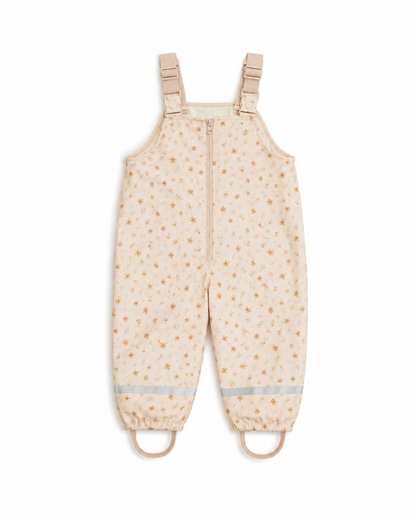 Roobear - Fleece-Lined Overalls Floral - 6-12M
