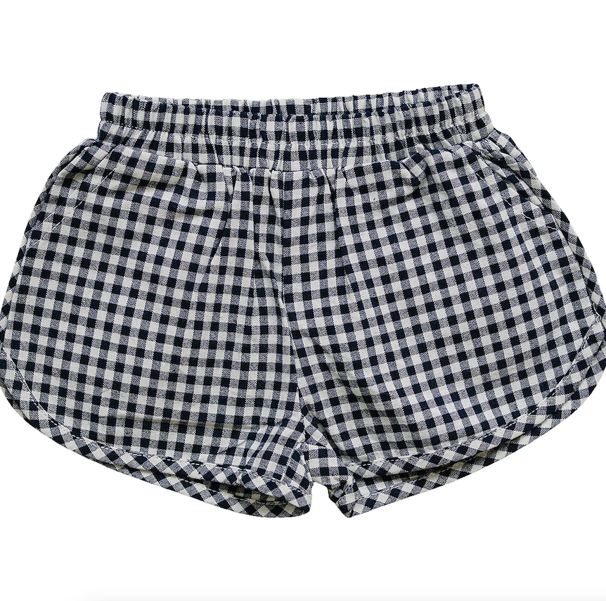 Mebie Baby -Navy Gingham Shorts|118304