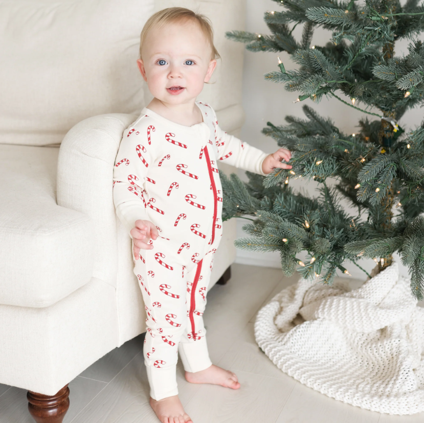 Parade Organics - '2 Way' Zip Romper Candy Canes|80951