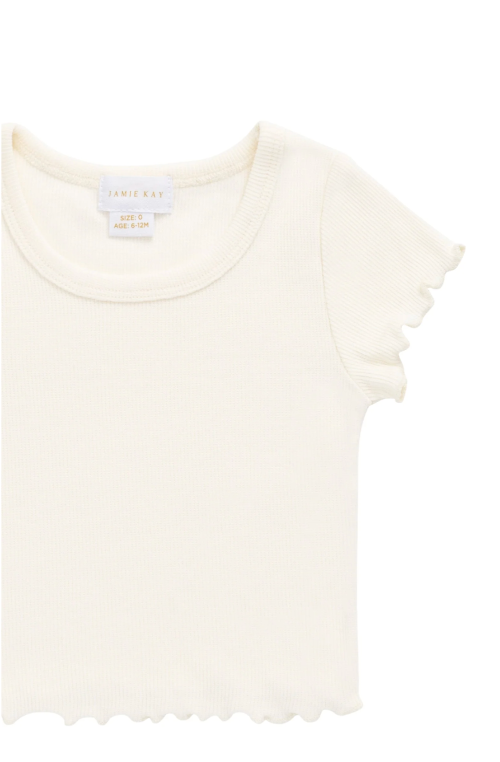Jamie Kay - Fine Rib Cotton Ines Top Parchment|176748