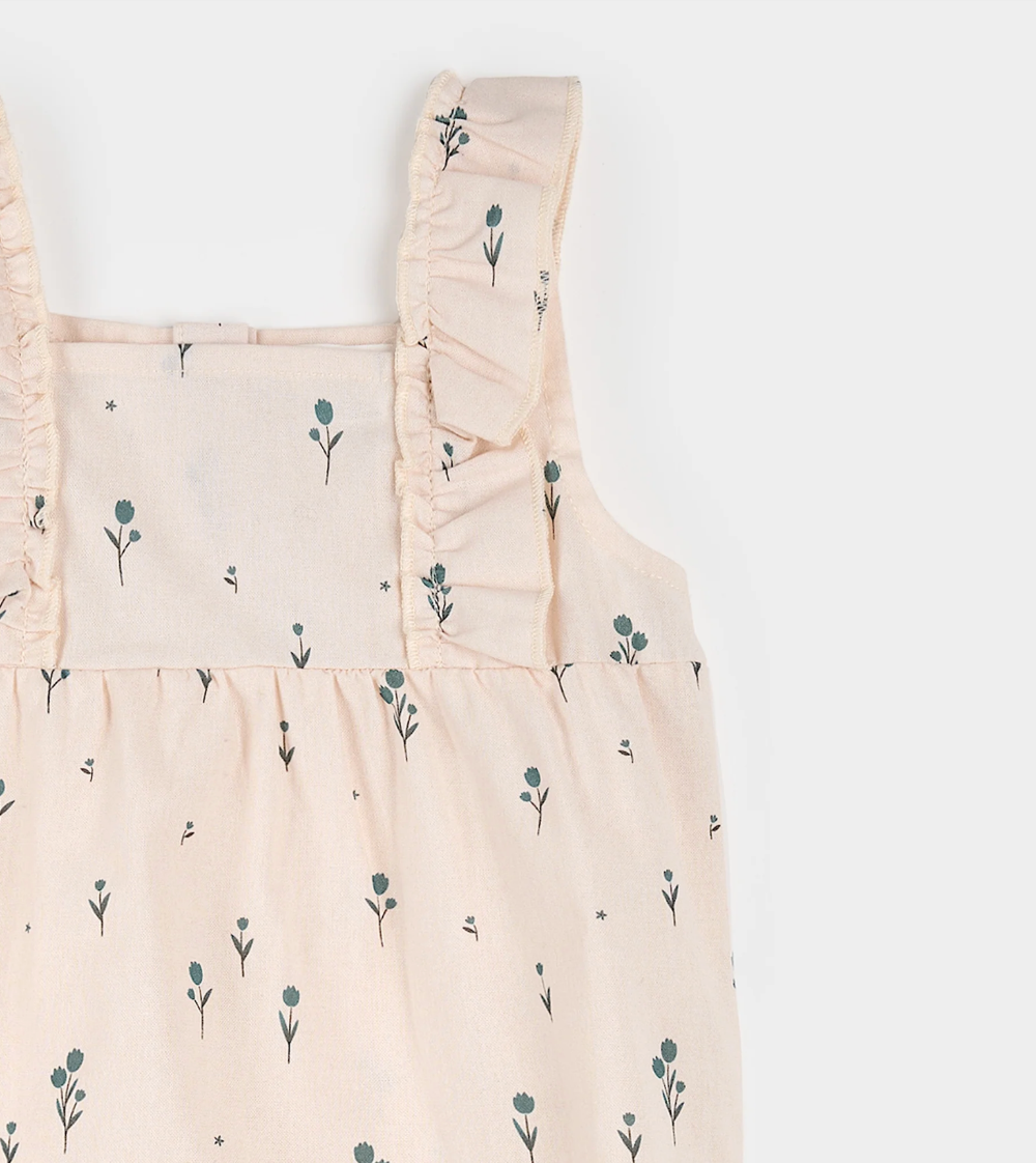 Petit Lem - Ruffle Romper - Blue Tulips|187249