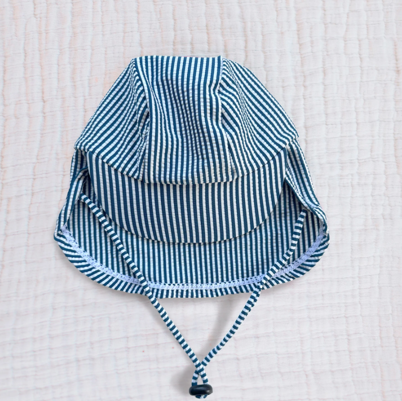 Honeysuckle - Stretch Sunhat - Navy Seersucker|140821