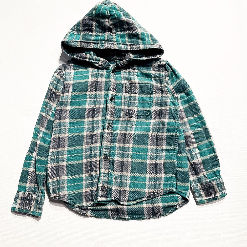 Old Navy Hooded Plaid 5Y *Imperfection|219968