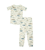 Short Sleeve Long Pants Pajama Set - Sharks|136244