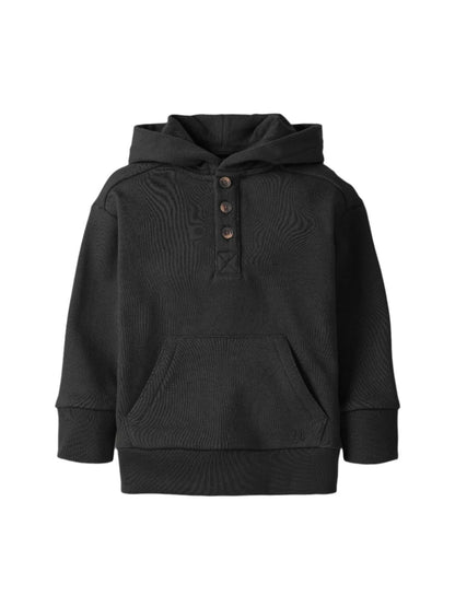 Little Bipsy - Henley Hoodie - Black|114388