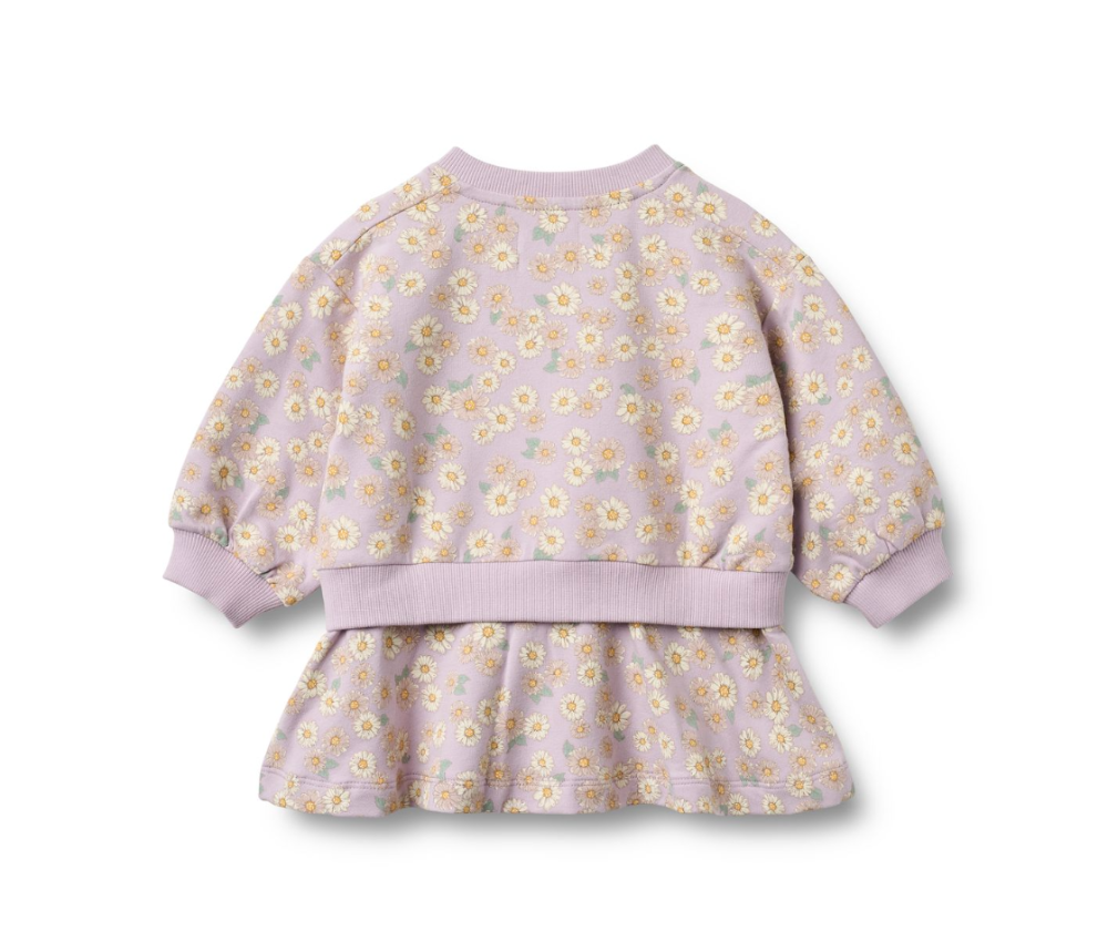 Wheat - Sweat Dress L/S Maggie Lavender Daisies|191182
