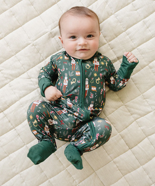 Mebie Baby - Green Nutcracker Bamboo Zipper|108671