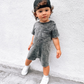 Little Bipsy - Acid Wash Shortie Romper|142087