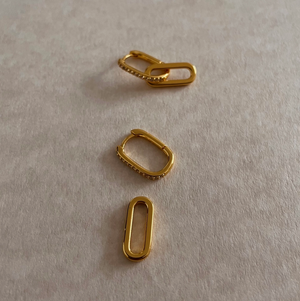 Paperclip Earrings - 18K PVD Gold Plating|176871