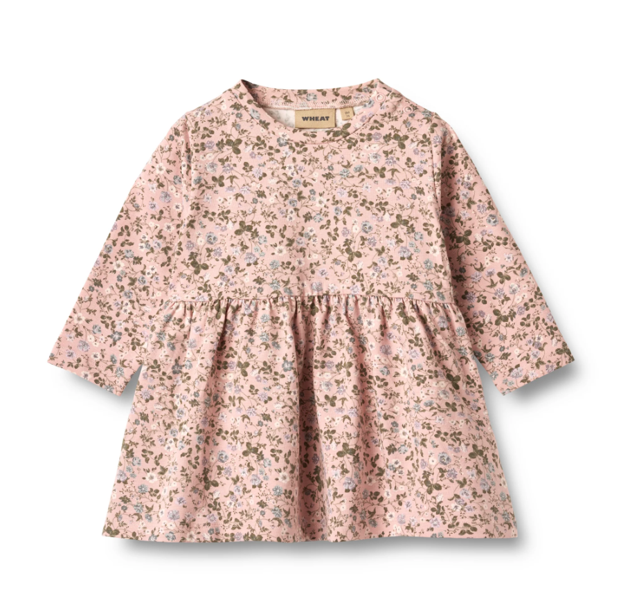 Wheat - Jersey Dress Sessa Rose Powder Flowers|164317
