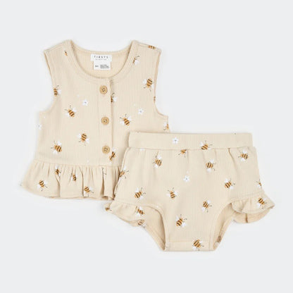 Petit Lem - Bees Ruffle Set|197639