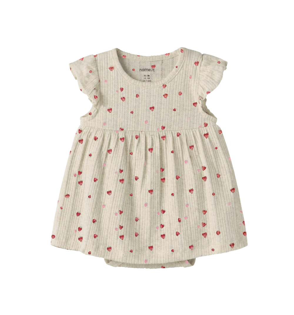 Name It - Strawberry Sprinkle Bodysuit Dress|208402