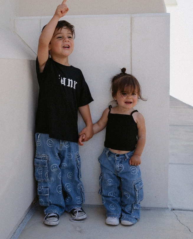 Little Trouble - Smiley Face Jeans|164227