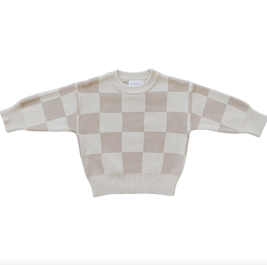 Mebie Baby - Checkered Knit Sweater|105255