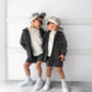 Little Bipsy Hooded Shacket - Charcoal Wash|137939