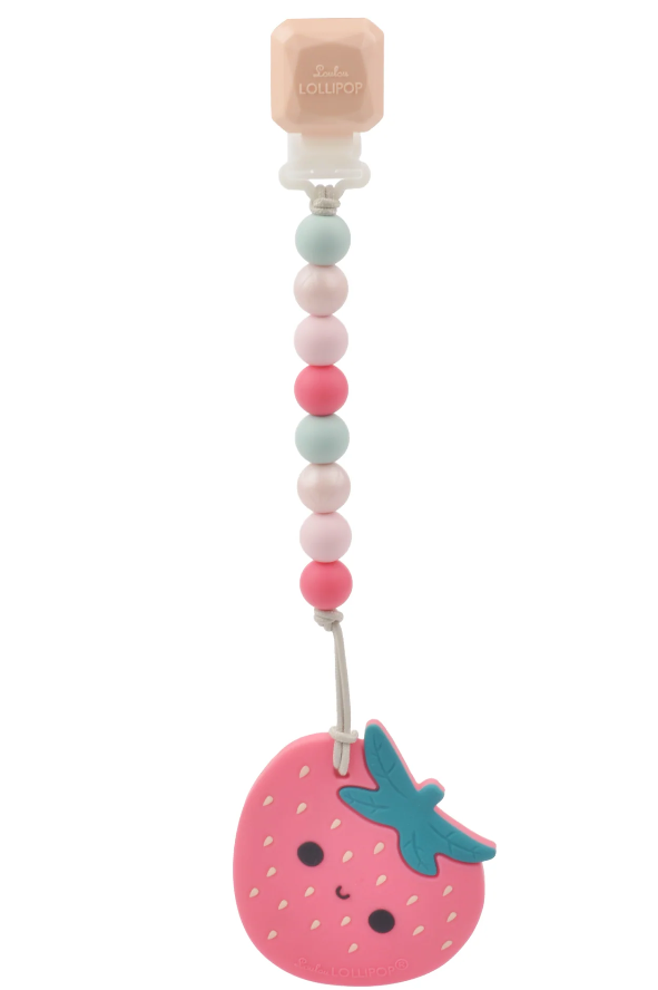 Loulou Lollipop - Silicone Teether Set - Strawberry|153114