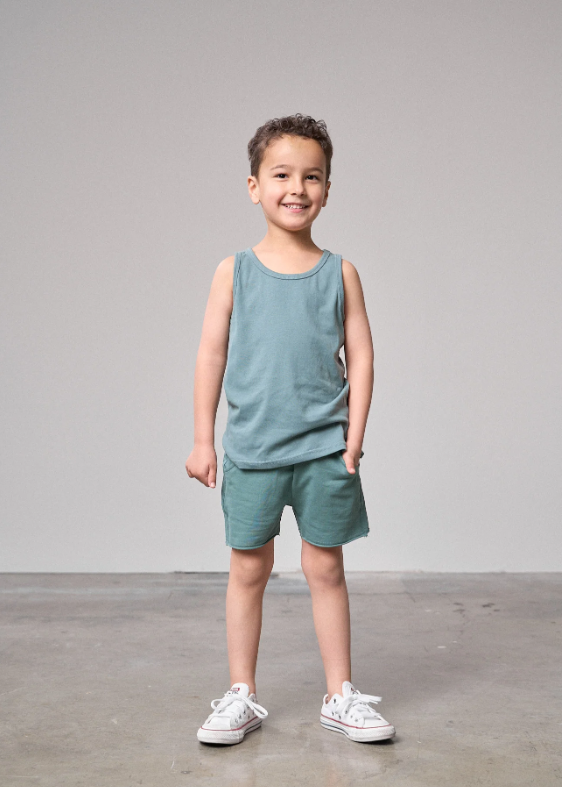 Little Bipsy - Raw Edge Harem Shorts - Teal|138014