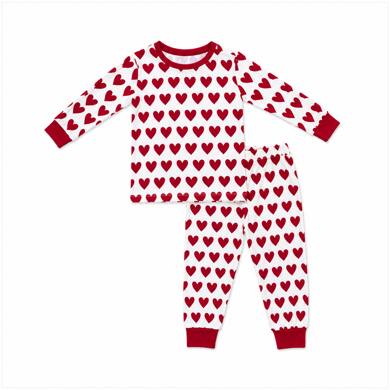 Mebie Baby - Hearts Ribbed Bamboo Cozy Set