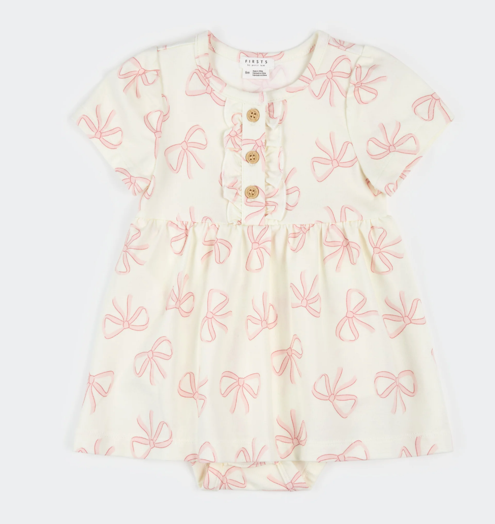 Petit Lem - Bodysuit Dress- Bows|187182