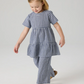 Name It - Navy Gingham Wide Leg Pant|208116