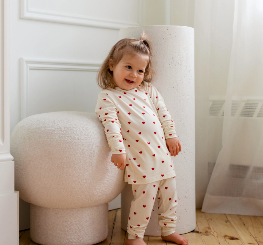 Roobear - Tiny Heart Bamboo Two-Piece Sleeper|186929