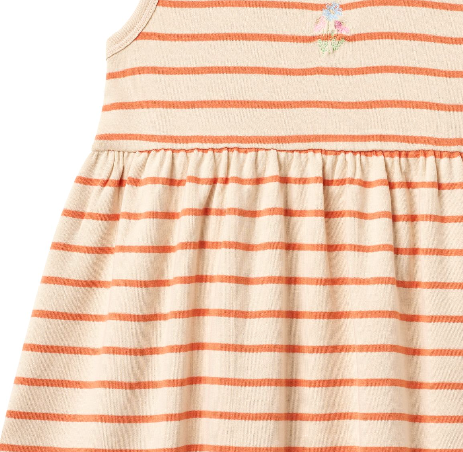 Wheat - Jersey Dress Martha Orange Stripe|197197