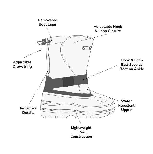 Stonz - Trek Snow Boots - Kid - Grey|107805