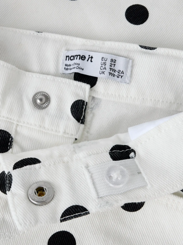 Name It - Polka Dot Jean Shorts|213922