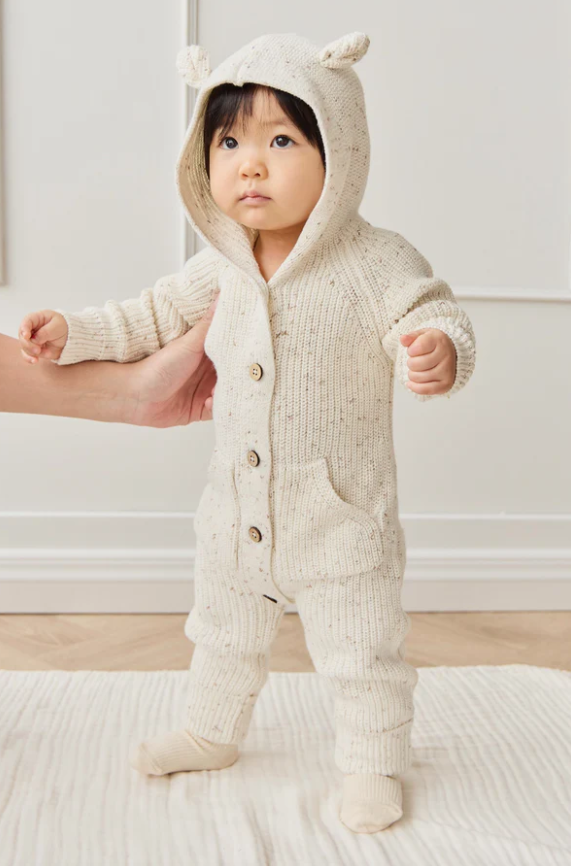 Bear Knit Onepiece - Pistachio Fleck|154973