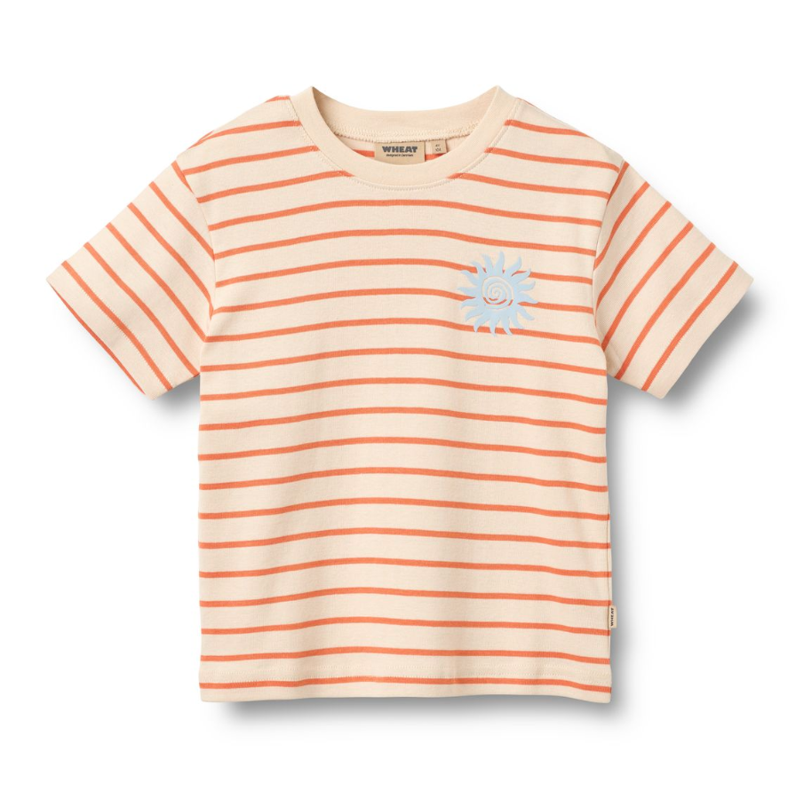 Wheat - T-shirt S/S Jay Orange Stripe|197208