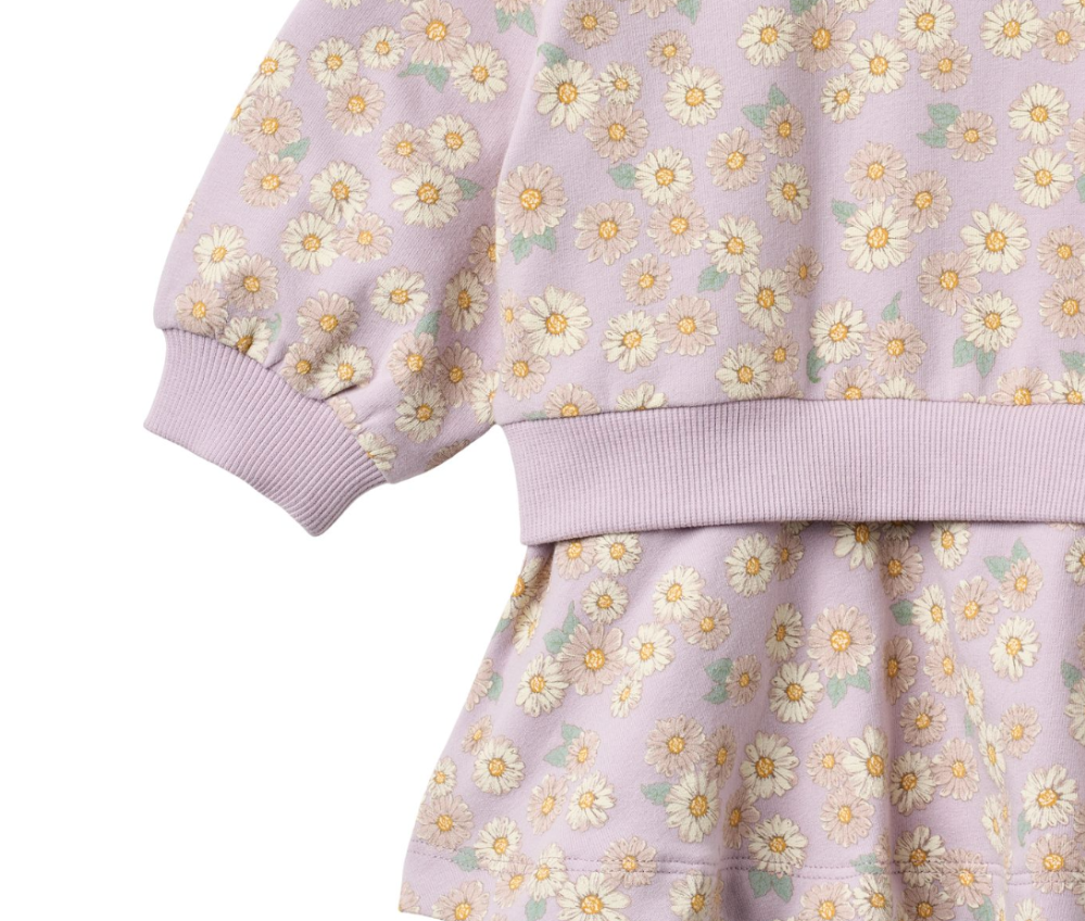 Wheat - Sweat Dress L/S Maggie Lavender Daisies|191184