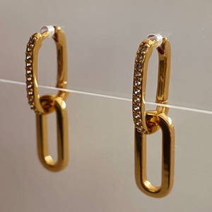 Paperclip Earrings - 18K PVD Gold Plating|176872