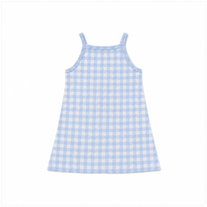Mebie Baby - Blue Knit Gingham Dress
