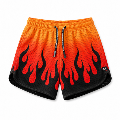 Little Trouble - Heater Flame Shorts Orange