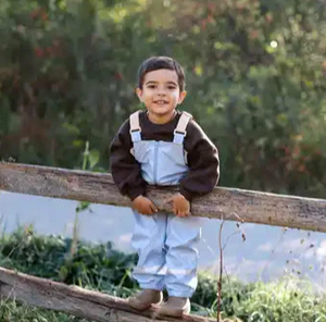 Roobear - Fleece-Lined Overalls Slate Blue|173381