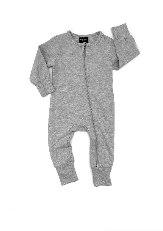 Little Bipsy - Grey 2-Way Zip Romper|80334