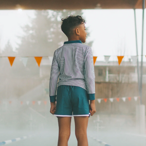 Honeysuckle - Kid's Trunks - Navy, White Trim|140824