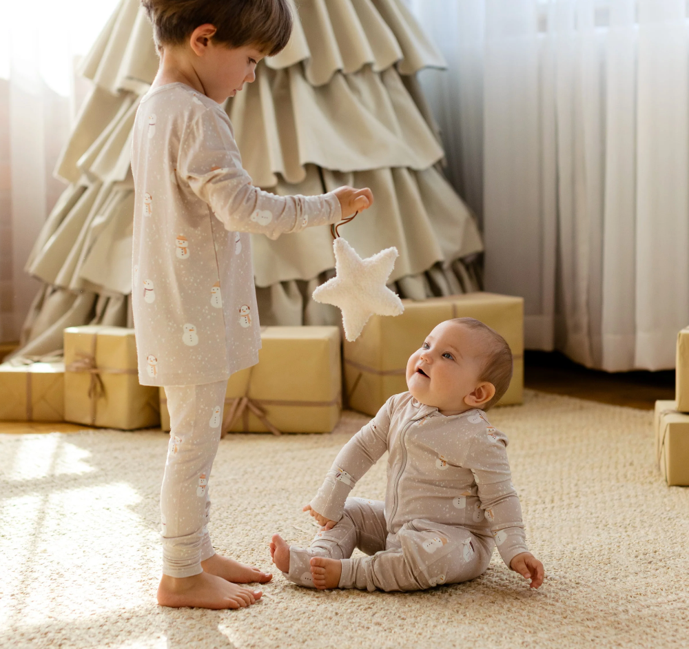 Roobear - Snowy Snowman Bamboo Two-Piece PJs|173343