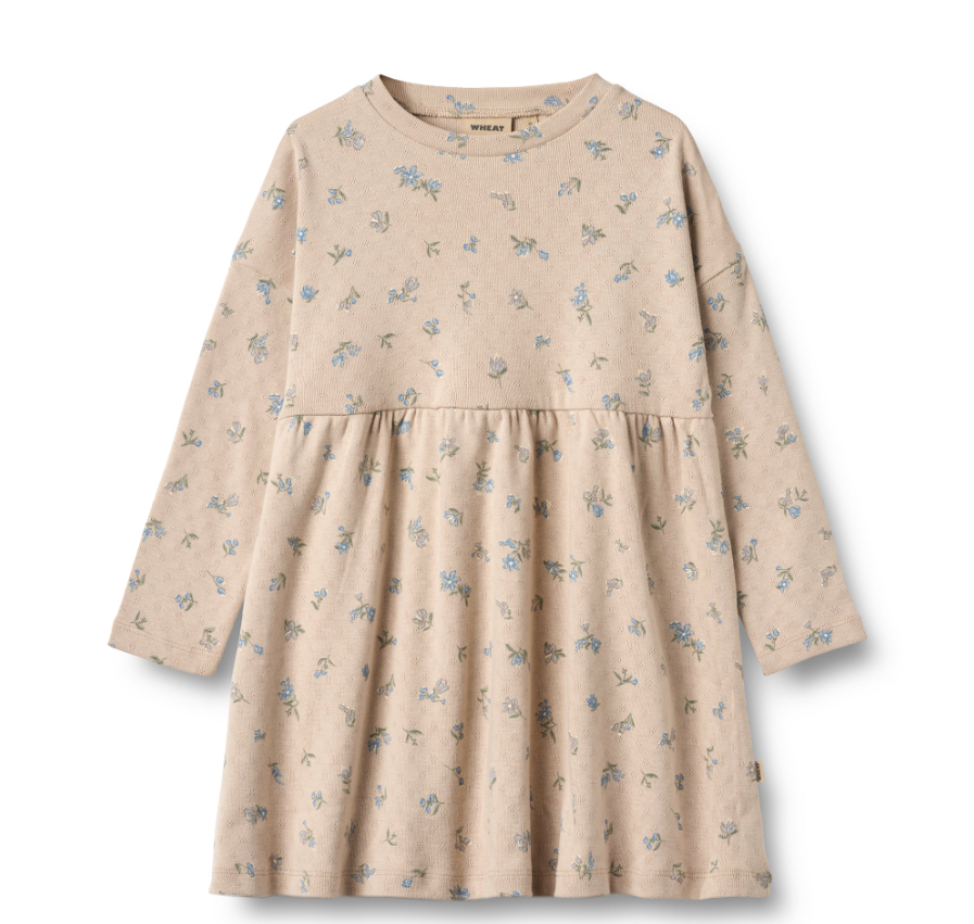 Wheat - Jersey Dress Emmy Warm Sand Flowers|164332