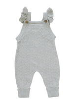 Mebie Baby - Grey Ruffle Knit Overalls|185325