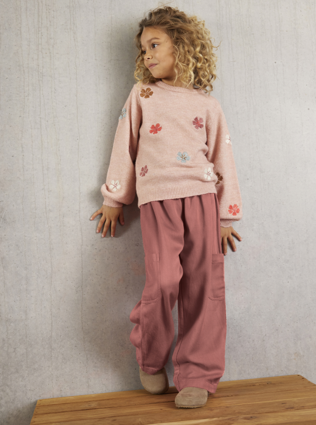 Minymo - Wide Pants Withered Rose|158404